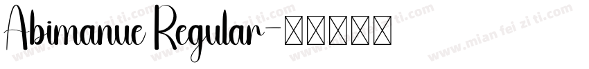 Abimanue Regular字体转换